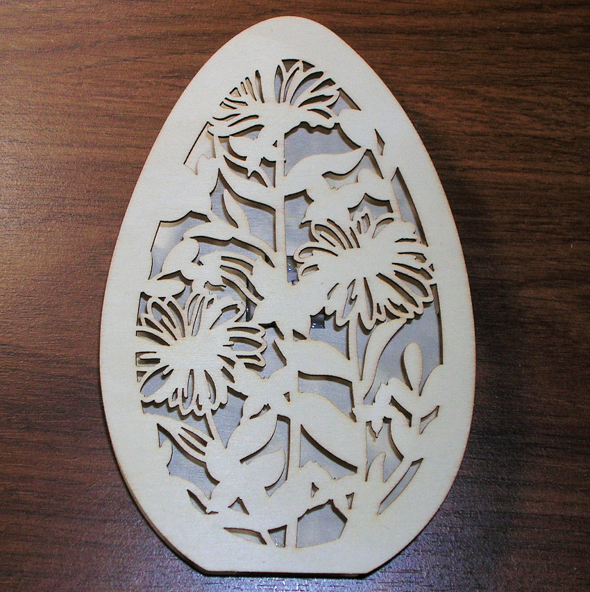 Floral Unfinished Wood Decor