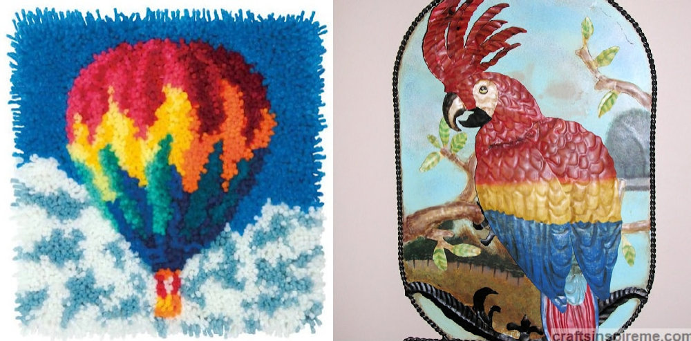 Latch Hook & Metal Sculpture