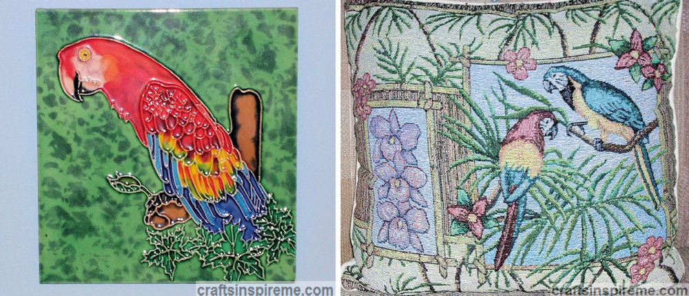 Ceramic Tile & Throw Pillow