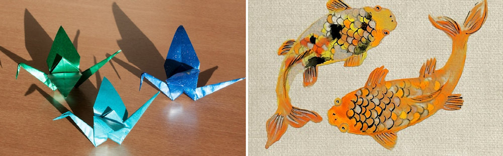 Origami & Mixed Media Koi