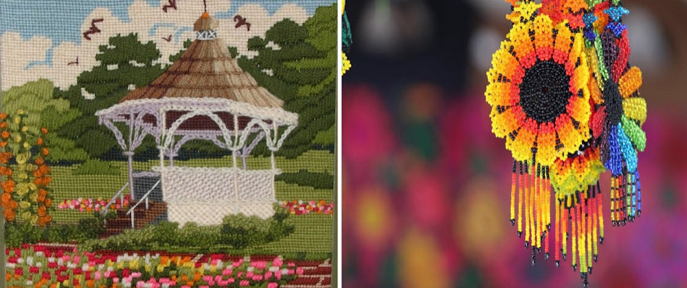 Needlepoint & Flower Jewelry