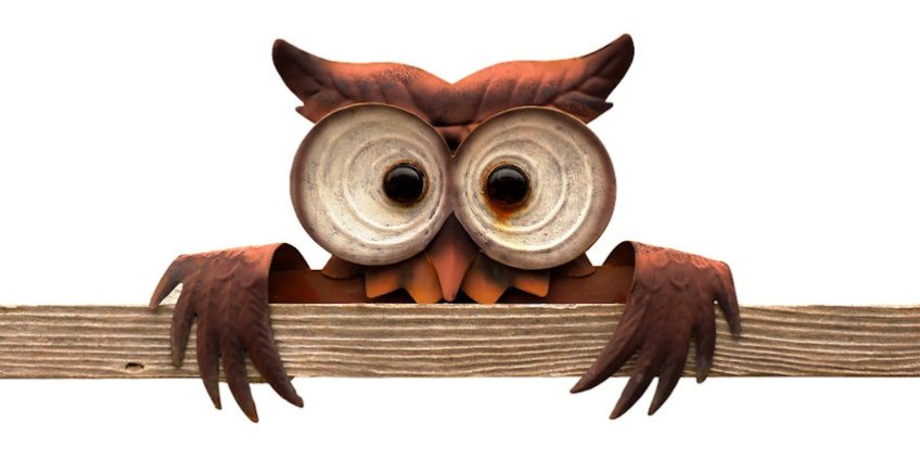 Metal Owl Sculpture