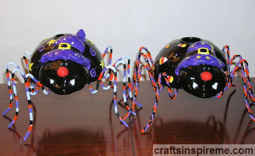 Metal Spider Candleholders