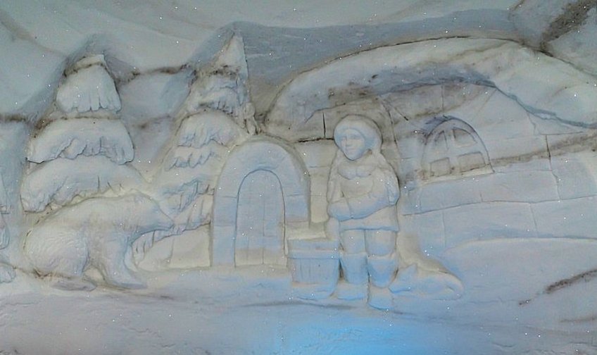 Ice Hotel Wall Art Winter Scene