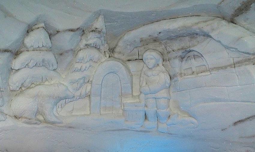 Ice Hotel Wall Art Winter Scene