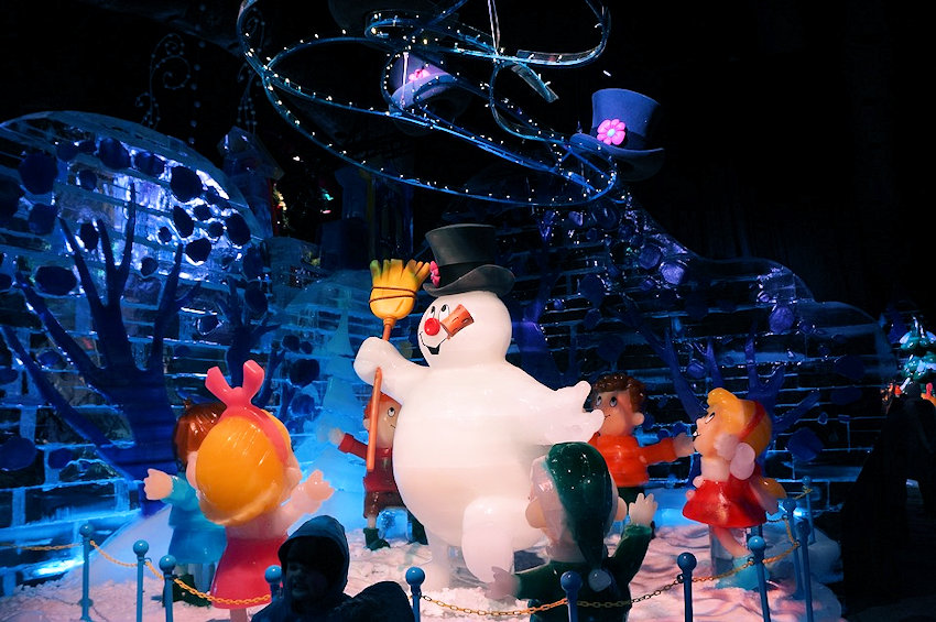 Snowman Ice Carving