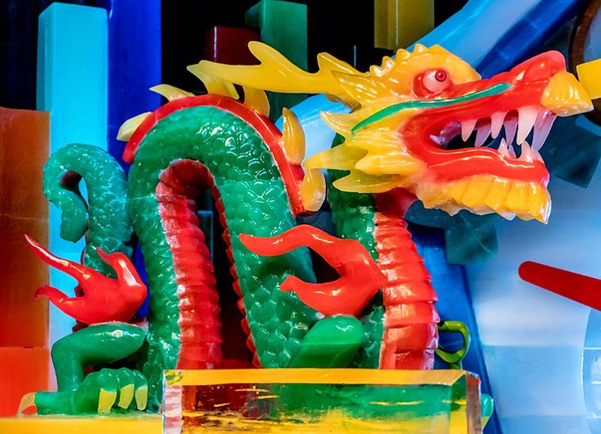 Dragon with Colored Ice