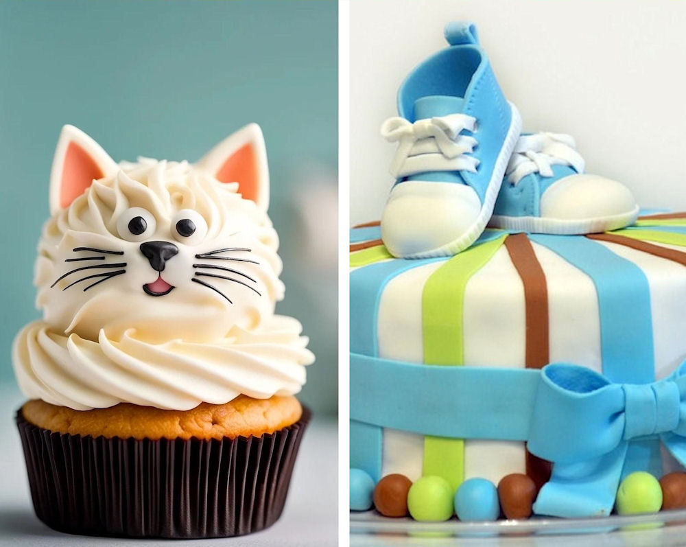 Cat & Sneakers Cakes