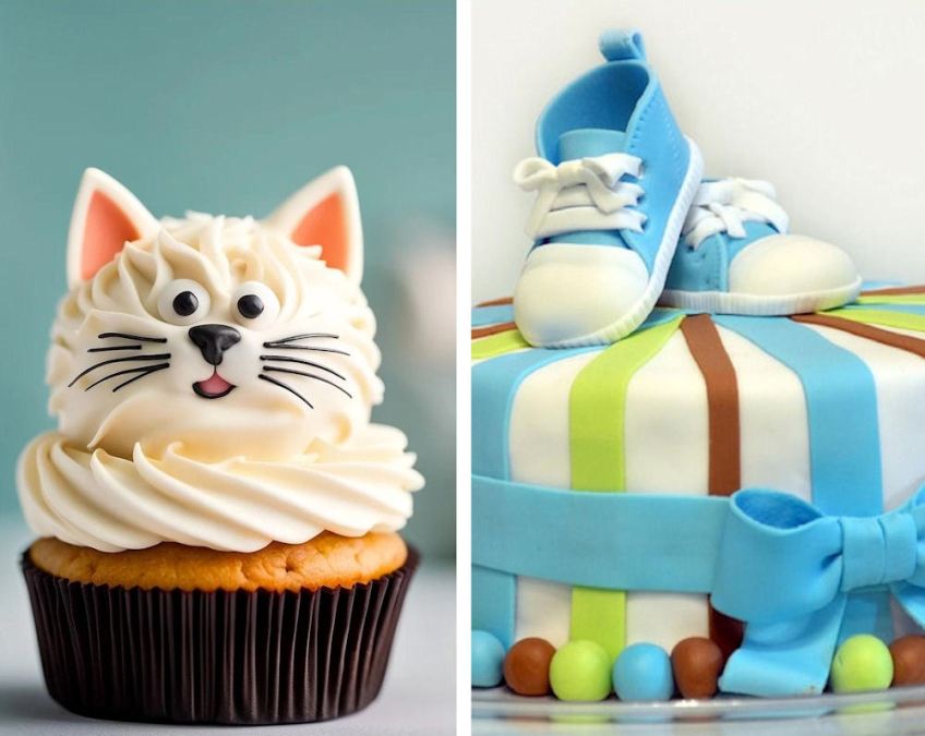 Cat & Sneakers Cakes
