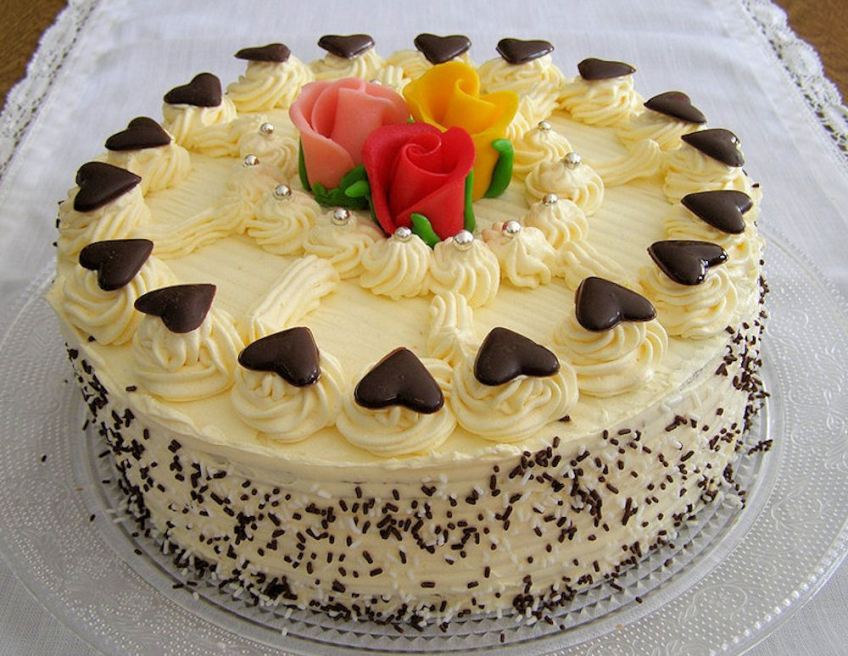 Chocolate Hearts Cake