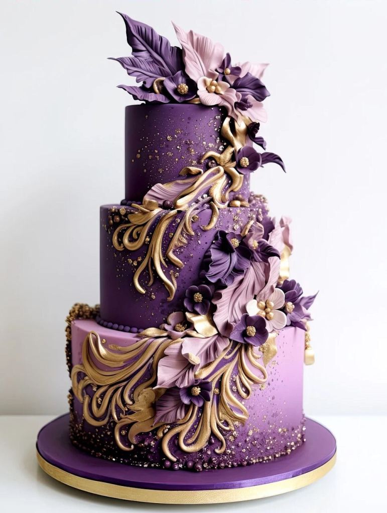 Dramatic Floral Cake