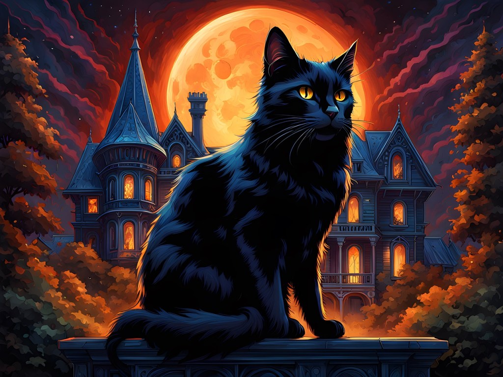 Black Cat & Haunted House