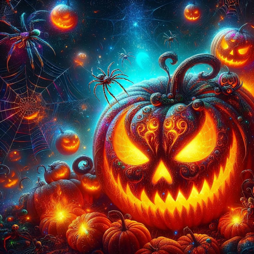 Creepy Pumpkins & Spiders