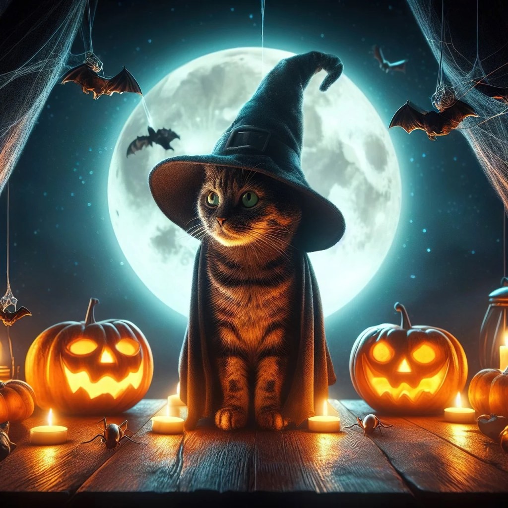 Cat & Pumpkins