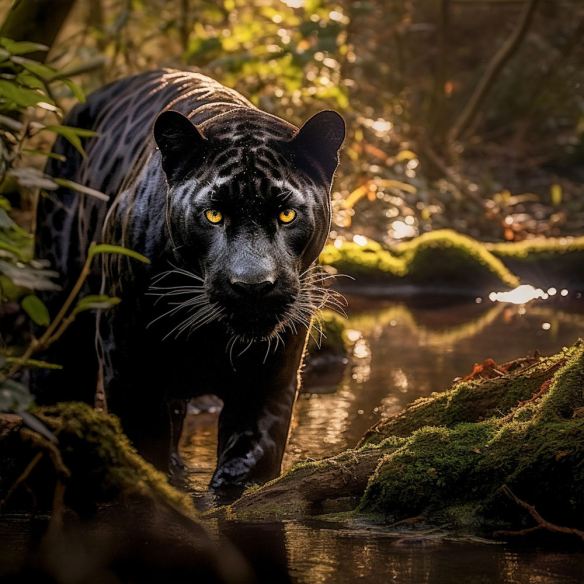 Black Jaguar Digital Art