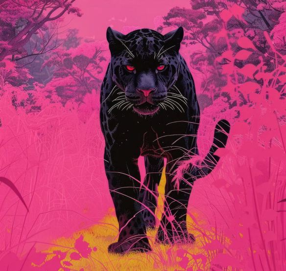 Black Leopard Illustration