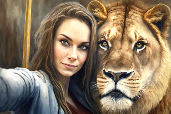 Lion Digital Fantasy Selfie