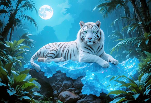 White Tiger Digital Art