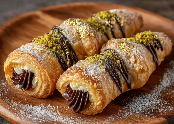 Chocolate Vanilla Cannolis