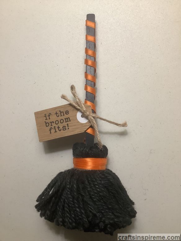 Witch's Broom with Ribbon