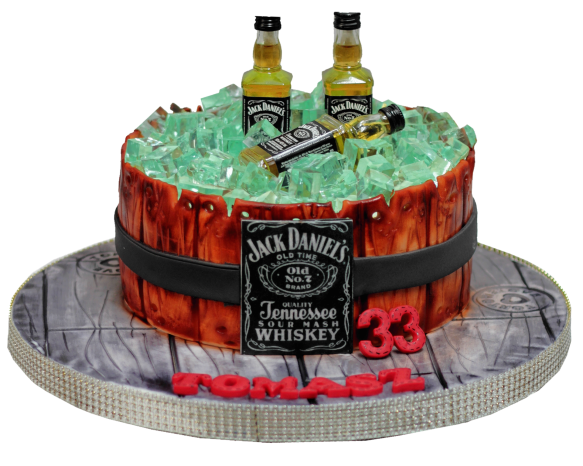 Poured Sugar Ice Cubes & Barrel