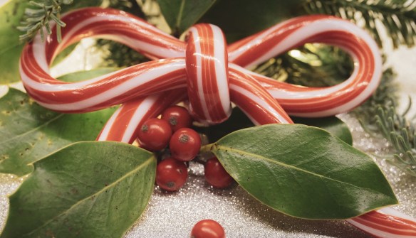 Pulled Sugar Candy Cane Bow